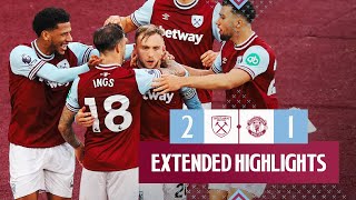 Extended Highlights  West Ham 21 Manchester United  Premier League [upl. by Iat335]