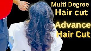 Advance hair cut  180 and 360 mix with 90 Multi Degree Haircut  Very Easy for Stylist [upl. by Claudina]