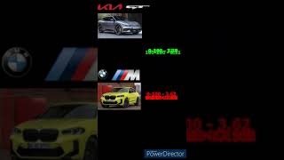 BMW X4 M COMPETITION 510PS VS KIA EV6 GT 585PS ACCELERATION 0250KMH shorts automobile [upl. by Ancel721]