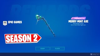 How to Get MERRY MINT AXE PICKAXE in Fortnite Chapter 4 Season 2 Minty Pickaxe [upl. by Secunda]