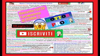 ✅RIPASSOriassunto TUTTO IL PROGRAMMA DI STORIA 😱 esame maturità  esame terza media parte1🌈 [upl. by Elrahc]