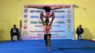 Artistic Yogasana Pair Dance 🔥 [upl. by Nigle]