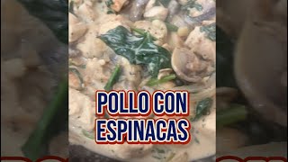 Pollo con espinacas y champiñones [upl. by Budwig]