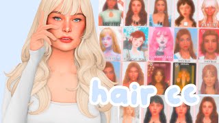 NEW MAXIS MATCH HAIRS  CC Links 💖  Sims 4 Custom Content Haul [upl. by Nirra]