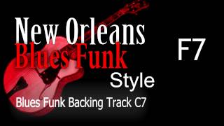 Blues Guitar New Orleans Backing Track Bpm 90 C7 [upl. by Adnamor]