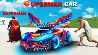 Franklin Stealing Superman Supercar in GTA 5   Techerz [upl. by Nitniuq122]