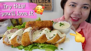 Chicken Cordon Bleu Recipe with White Sauce [upl. by Psyche]