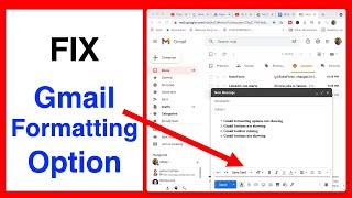 Fix Gmail formatting options not showing  Gmail buttons not showing  Gmail toolbar missing [upl. by Ettelloc603]