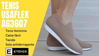 Tênis Sapatenis Feminino Tricot Confortável Usaflex Ag3607 [upl. by Petersen315]