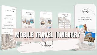 Tutorial How to Edit Mobile Travel Itinerary [upl. by Gnoud]