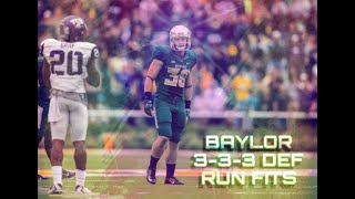 Baylors 3 Safety Defense  Run Fits Part 1 [upl. by Tullusus]