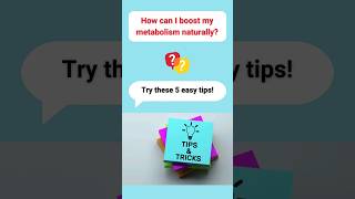 5 Easy Tips to Boost Your Metabolism weigtlosstips burningcalories healthyfood shorts tips [upl. by Solrac244]