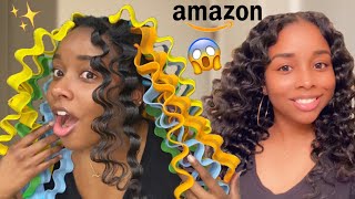 I tried Amazon Wave Formers on my Natural Hair and THIS happened  DIY Heatless Crimps Water Waves [upl. by Evadne994]