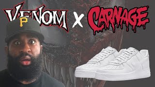 Custom AIR FORCE 1 CARNAGE vs VENOM [upl. by Iden]