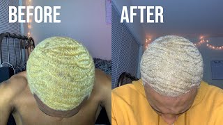 How to Tone brassy yellow hair to Ash Blondesilver with Wella Toner [upl. by Loredo]