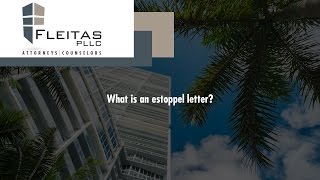 What is an estoppel letter [upl. by Joshia]