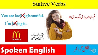 Stative Verbs  DynamicStative Verbs English Grammar  I understand OR I am understanding [upl. by Dranyl401]