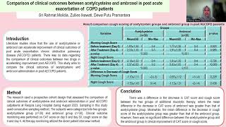 Comparison of clinical outcomes between acetylcysteine and ambroxol in post acute exacerbation of C [upl. by Erlin]