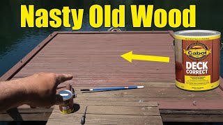 Old NASTY Deck Wood Stain  Cabot Deck Correct [upl. by Costello626]