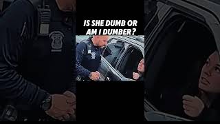 IS SHE DUMB OR AM I DUMBER funnycops automobile [upl. by Finegan401]