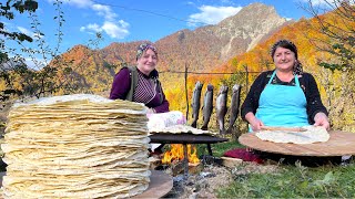 Grandmas Favorite Flatbread and Trout Recipe Quick amp Easy Homemade Lavash [upl. by Aillil95]