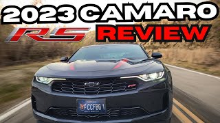 BUDGET PERFORMANCE THE 2023 CAMARO 3LT RS REVIEW [upl. by Ahsiaa]