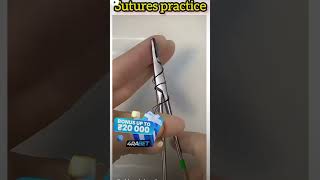 Sutures practice medicaldoctor sutureremoval suturesmedicaleducation [upl. by Zaller]