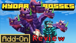 Minecraft Bedrock addon mod review Hydra Bosses [upl. by Herzen]