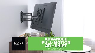 Features of the SANUS Advanced FullMotion 4D®  Shift™ TV Wall Mount for TVs 32quot65quot [upl. by Lawley818]