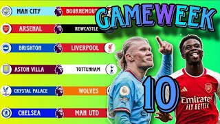 نصائح مباريات الجولة 10 من فانتازي الدورى الإنجليزي  GW10 FPL Tips [upl. by Gwenny]