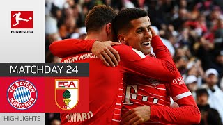 FC Bayern München  FC Augsburg 53  Highlights  Matchday 24 – Bundesliga 202223 [upl. by Tad]