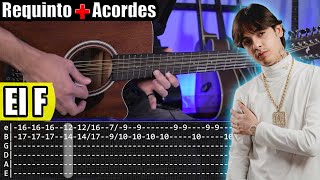 El F  Natanael Cano x Junior H  Requinto  Acordes  TABS  Tutorial Guitarra [upl. by Ellenyl92]