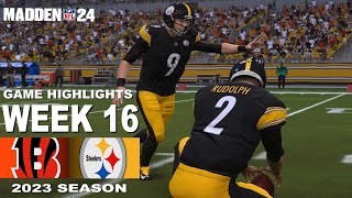 Cincinnati Bengals vs Pittsburgh Steelers  NFL 2023 Week 16 [upl. by Filiano]