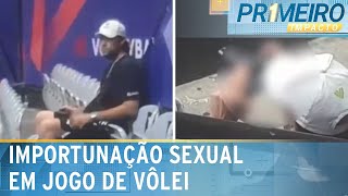 Homem é preso após filmar partes íntimas de jogadoras de vôlei  Primeiro Impacto 220524 [upl. by Peisch]