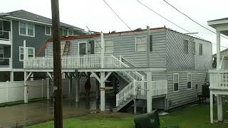 StormTracker LIVE Roof blown off house in Myrtle Beach [upl. by Aramahs223]