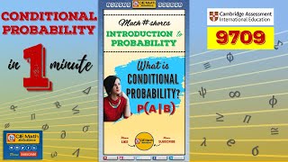 Introduction to Conditional Probability shorts  What is Conditional Probability with Example [upl. by Carrnan]