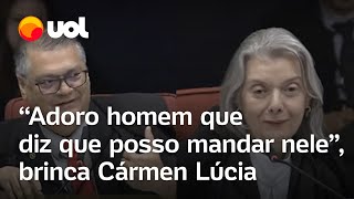 Cármen Lúcia brinca com Flávio Dino no STF Adoro quando um homem diz que posso mandar nele vídeo [upl. by Aros]