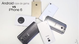 iPhone 6 Vs los mejores teléfonos samsung s5 Sony z3 LG G3 Lumia 930 y Htc m8 [upl. by Esinel]