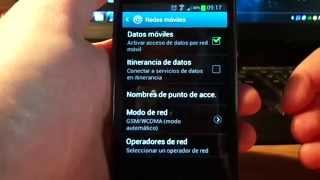 Elegir GSM o WCDMA Android 412 Galaxy S2 [upl. by Baerman]