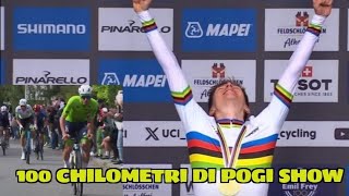 Vincere un Mondiale con una fuga di 100 chilometri semplicemente Tadej Pogacar [upl. by Lazos]