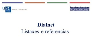 Dialnet 5  Listaxes de Referencias [upl. by Stutsman557]