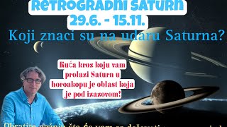 PREDRAG PETKOVIĆ RETROGRADNI SATURN 296  1511 ŠTA KOME DONOSI I KOJI SU ZNACI NA UDARU [upl. by Ecirtael]