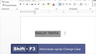 Word trik 4 Prebacivanje malih slova u velika i obrnuto pomoću opcije Change Case [upl. by Peg]