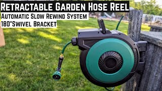 Best Retractable Garden Hose Reel quot Slow Rewind Automatic Systemquot review productzone best [upl. by Raila]