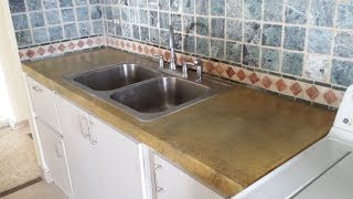 Concrete over Tile Countertop [upl. by Magner484]