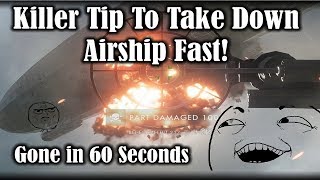 💥 BF1 Destroy Airship Behemoth Weak Spots  High damage 💥 [upl. by Germano]