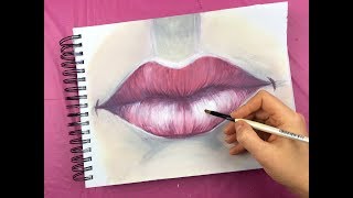 How to Paint Realistic Lips with Acrylic  StepbyStep Tutorial for Beginners [upl. by Brooking]