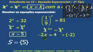 Funções Equações Exponenciais 1  FÁCIL FÁCIL  Parte A 15 CC V501mp4 [upl. by Gibbie838]