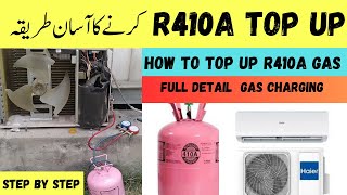 R410A gas charge in inverter ac  how to charge R410 A refrigerant  inverter ac R410a gas top up [upl. by Ninon]