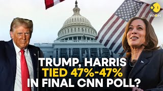 US Elections 2024 Poll Shows Trump and Harris Tied At 47 Will This Hold Up Live  WION LIVE [upl. by Joete275]